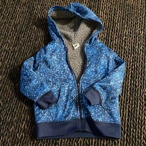 Blue zip up sweater/coat